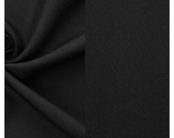 100% Wool Gabardine Fabric by the Yard – Black