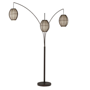 Arc Floor Lamp with 3 Movable Shades & Adjustable Height