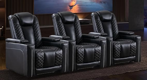 Electric Power Recliner Chair with USB Ports & Cup Holders