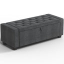 Storage Ottoman Bench with Lid – 47" Upholstered Entryway Bench