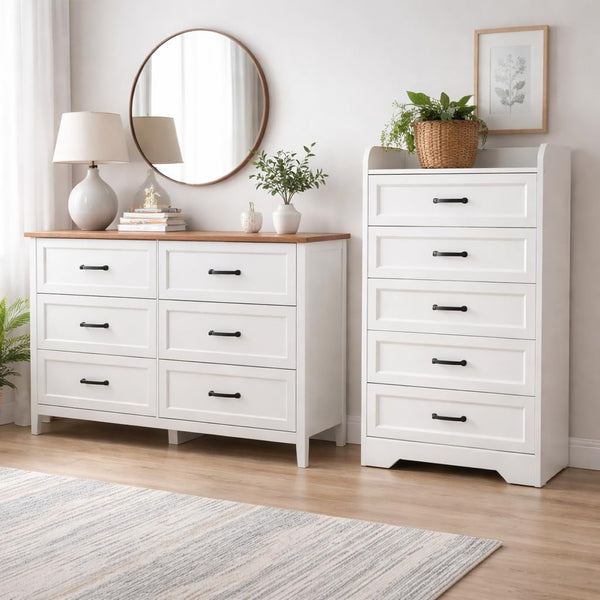 5-Drawer Dresser & 6-Drawer Chest Set