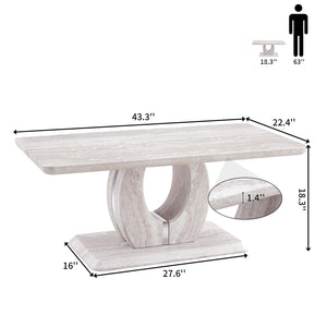 Modern Rectangle Coffee Table with Storage