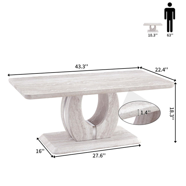 Modern Rectangle Coffee Table with Storage