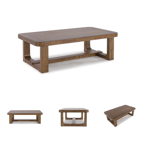 Light Brown Rectangular Coffee Table