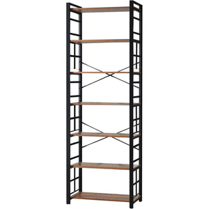 7-Tier Industrial Bookshelf 84"