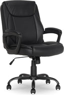 Mid-Back Office Chair with Armrests & Adjustable Height