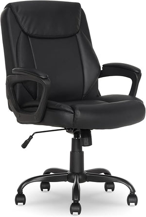 Mid-Back Office Chair with Armrests & Adjustable Height