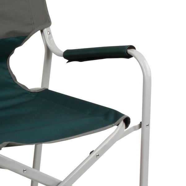 Folding Camping Chair with Side Table & Cup Holder