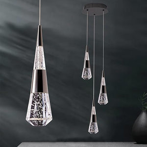 3-Light Dimmable LED Pendant Light – Black
