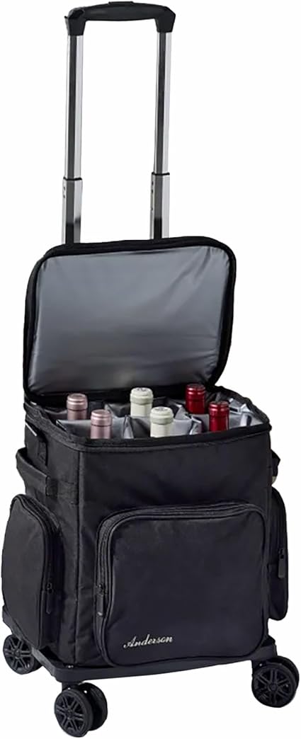 6-Bottle Insulated Wine Tote Bag with Ice Pack