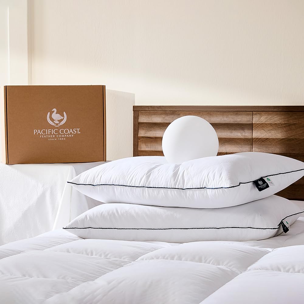 Feather & Down Bed Pillows – Hotel Quality, Medium Support
