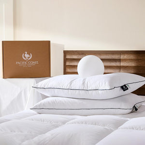 Goose Feather & Down Bed Pillows – Hotel Quality, Medium Support
