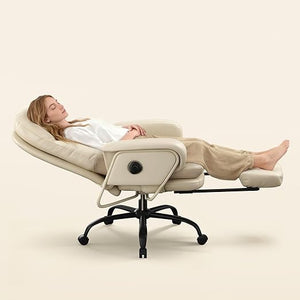 Reclining Chaise Lounge Chair with Footrest & Lumbar Support
