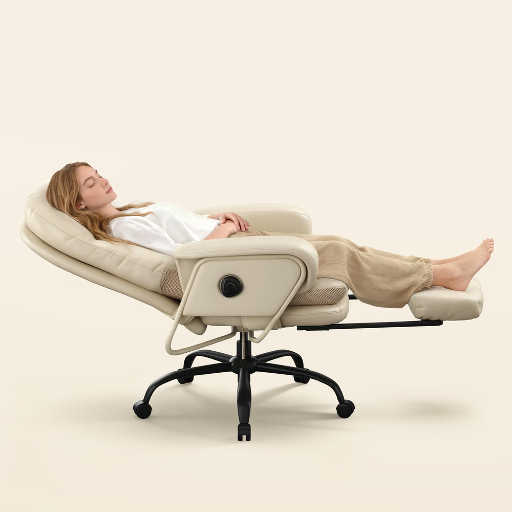 2-in-1 Reclining Chaise Lounge Chair with Wheels and Footrest