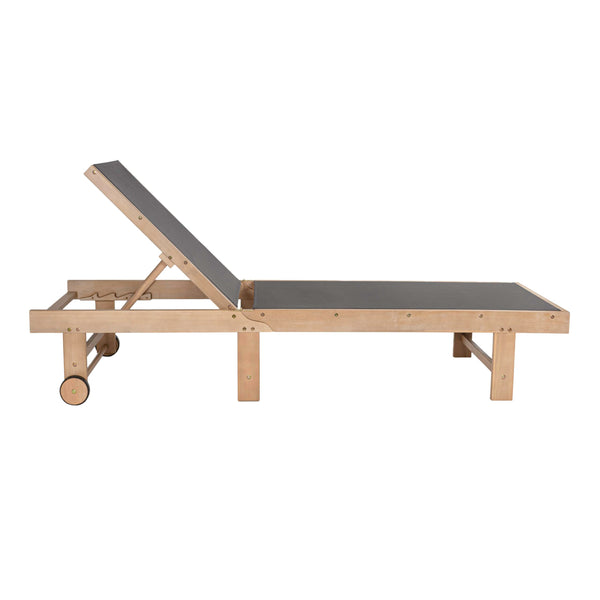Outdoor Chaise Lounge Set with Side Table