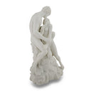 White Marble Lovers Embrace Nude Sculpture