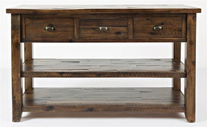 Solid Acacia Farmhouse Console Table 50"L x 18"W x 30"H