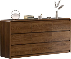 6-Drawer Dresser – Mid-Century Modern Walnut