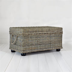 Wicker Rattan Storage Trunk with Lift-Top