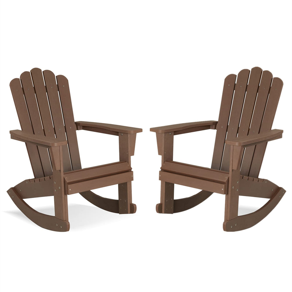 Adirondack Rocking Chair Set of 2 – Recycled Plastic Outdoor Patio Rocker