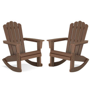 Adirondack Rocking Chair Set of 2 – Recycled Plastic Outdoor Patio Rocker