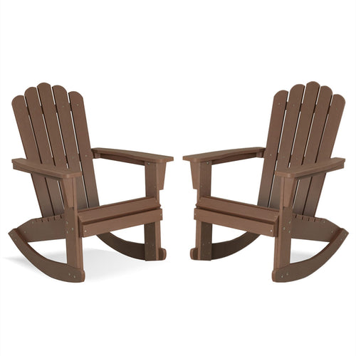 Adirondack Rocking Chair Set of 2 – Recycled Plastic Outdoor Patio Rocker