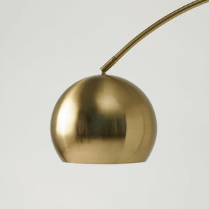 Arc Floor Lamp with Marble Base and Globe Shade