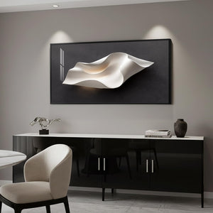Large Abstract Wall Art Framed Canvas Print – 28x57 Inch