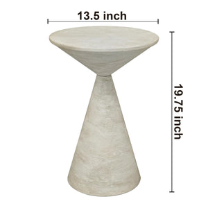 Round Metal Accent End Table