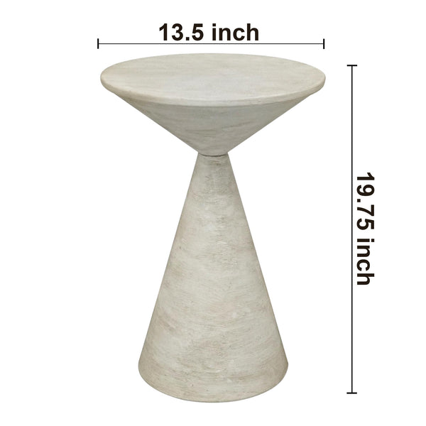 Round Metal Accent End Table