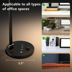 LED Desk Lamp with Swing Arm & Webcam Fill Light