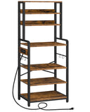 7-Tier Baker's Rack with Power Outlets & Microwave Stand