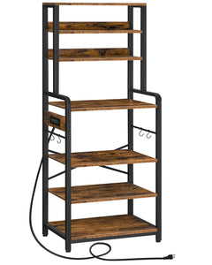 7-Tier Baker's Rack with Power Outlets & Microwave Stand