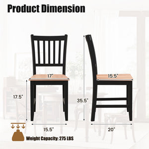 Dining Chairs Set of 4, Windsor Style with High Back