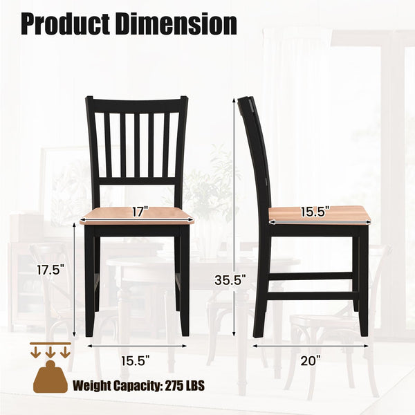 Dining Chairs Set of 4, Windsor Style with High Back