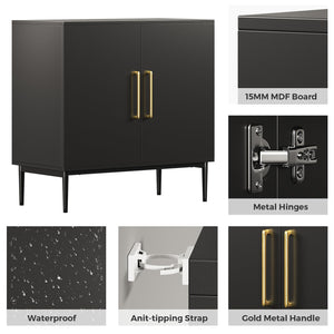 Wood Storage Cabinet with Doors