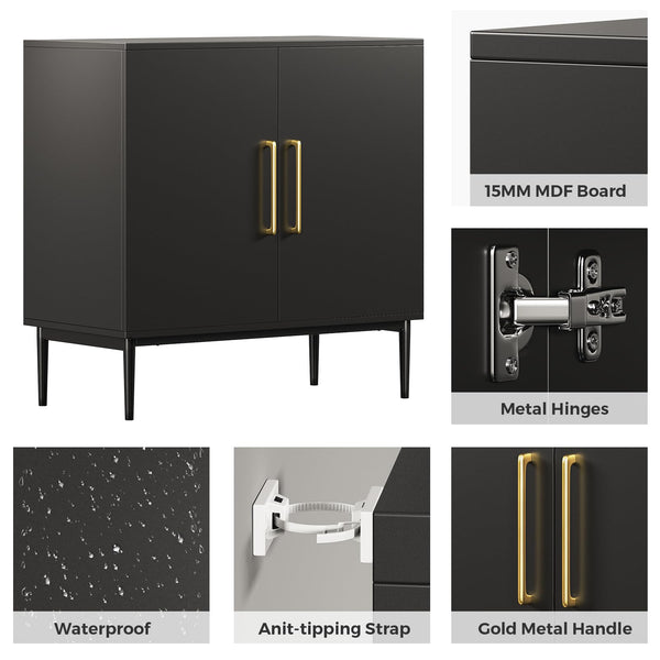 Wood Storage Cabinet with Doors
