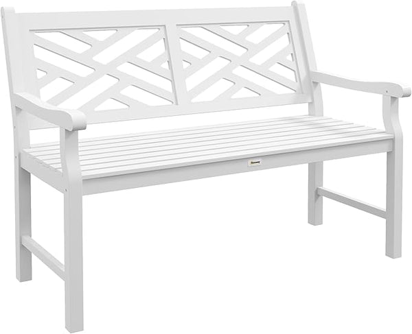 Outdoor Wood Patio Bench – 2-Person, 46" W