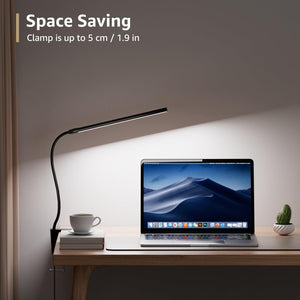 Clip-On LED Desk Lamp with Gooseneck & USB Power