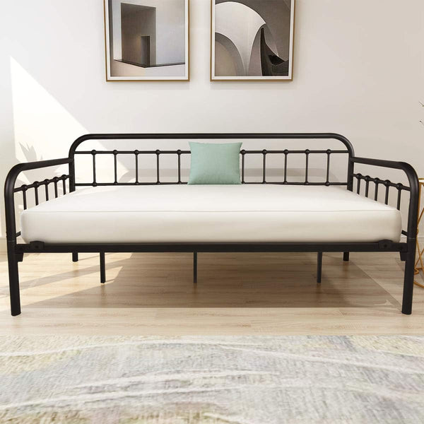 Twin Metal Daybed Frame with Sofa Bed Conversion