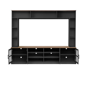 4-Piece Wall Unit Entertainment Center with Bookshelf