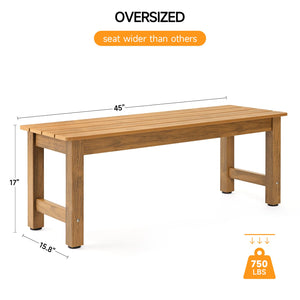 Outdoor HDPS Patio Bench – 2-Person Weatherproof Garden Bench