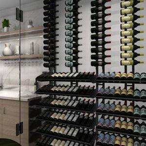 Wall Mounted Metal Wine Rack – 12 Bottle Modular Display