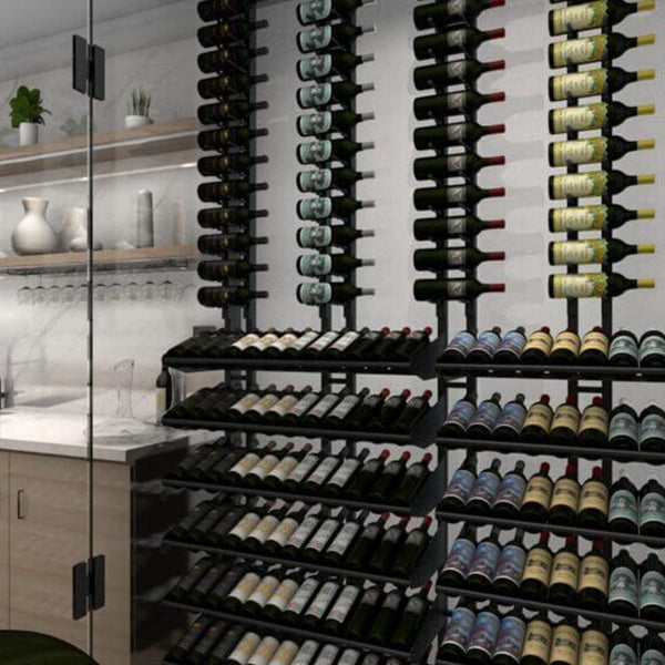 Wall Mounted Metal Wine Rack – 12 Bottle Modular Display