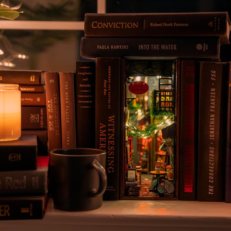 DIY Book Nook Miniature Kit with LED Lights