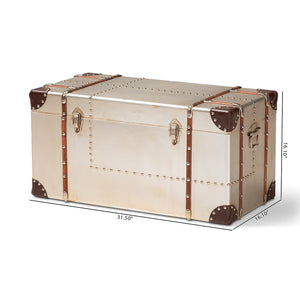 Industrial Storage Trunk with Inner Compartment – Silver