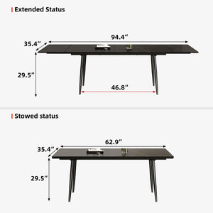 Extendable Sintered Stone Dining Table for 6–10 Seats