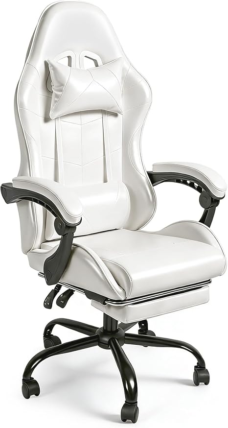 Ergonomic Gaming Chair with Footrest & Lumbar Support