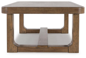 Light Brown Rectangular Coffee Table