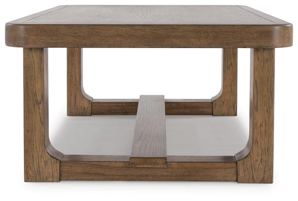 Light Brown Rectangular Coffee Table
